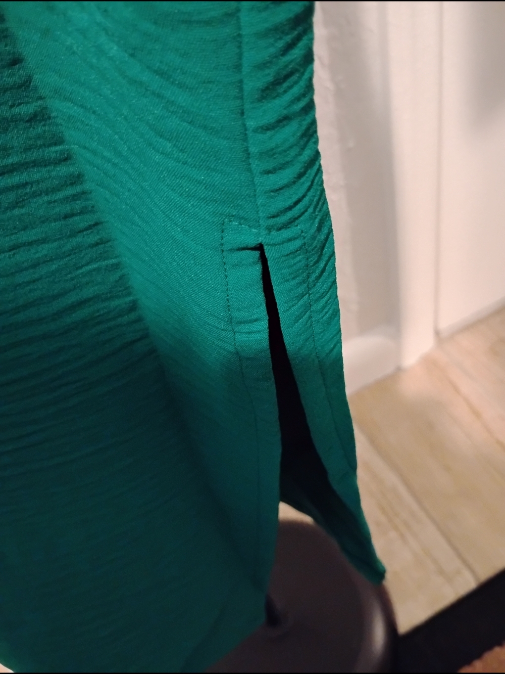 DKNY Midi Green Women’s Long Sleeve Drop Waist Belted Dress Size 14 MSRP $129 - Picture 8 of 9
